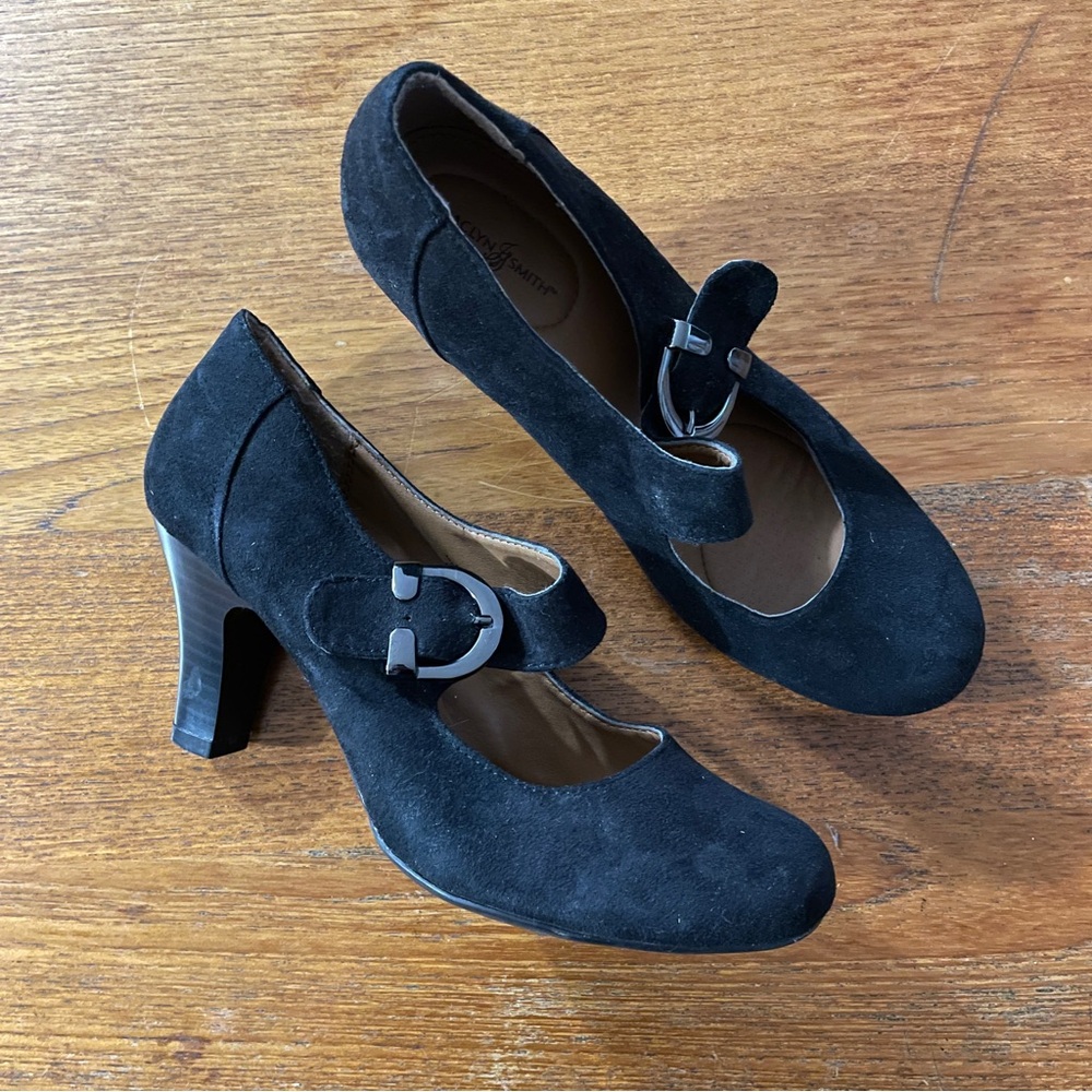 Black Suede Mary Jane Heels